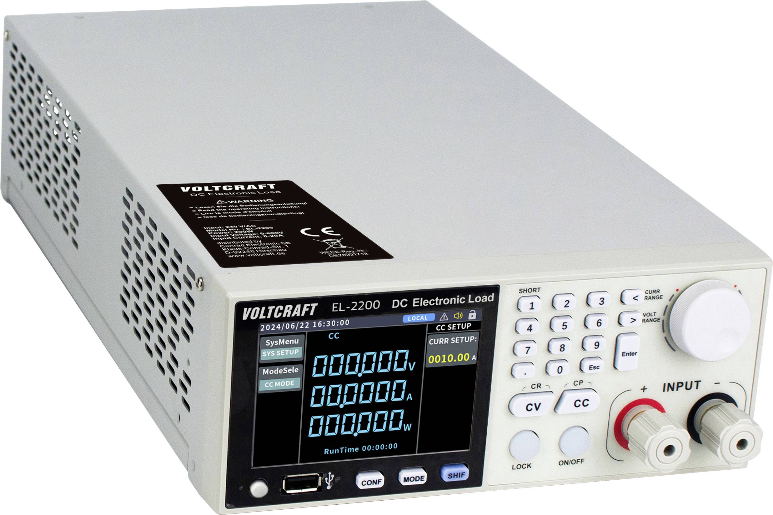 VOLTCRAFT EL-2200 elektronsko opterećenje 0–600 V