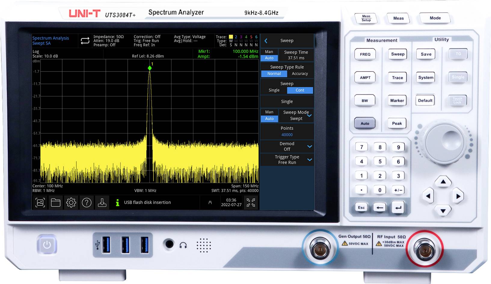 UNI-T UTS3084T analizator spektra