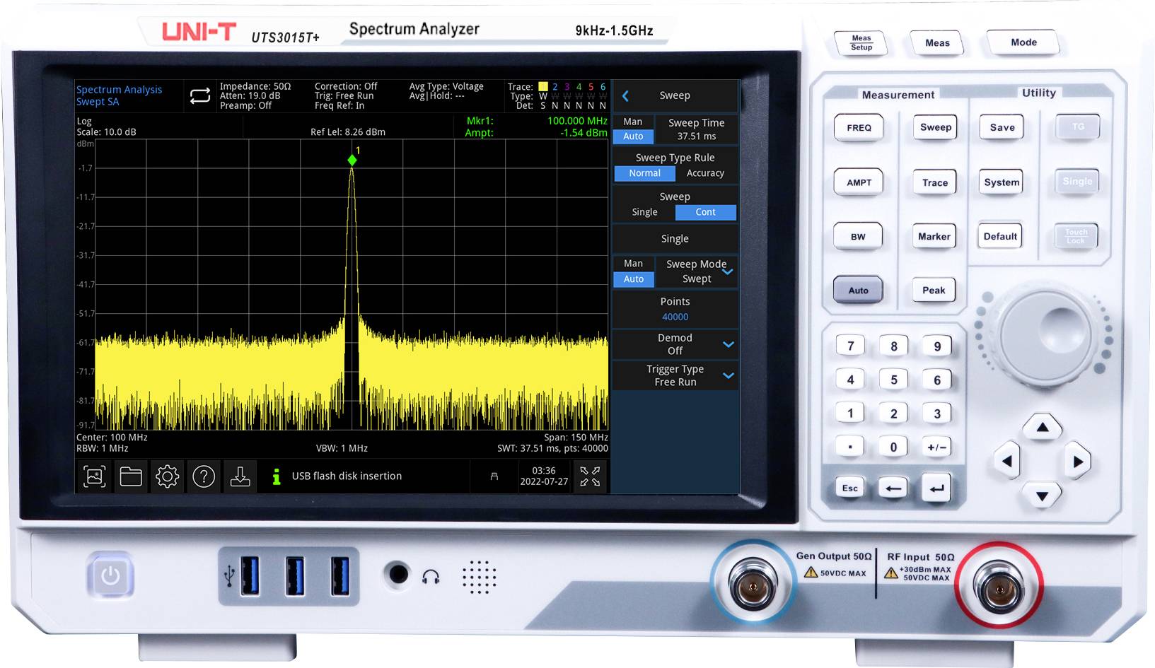 UNI-T UTS3015T analizator spektra