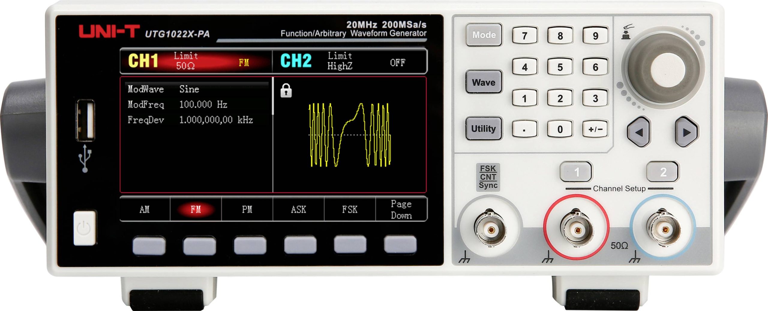 UNI-T UTG1022X-PA funkcijski generator 1 µHz - 20 MHz