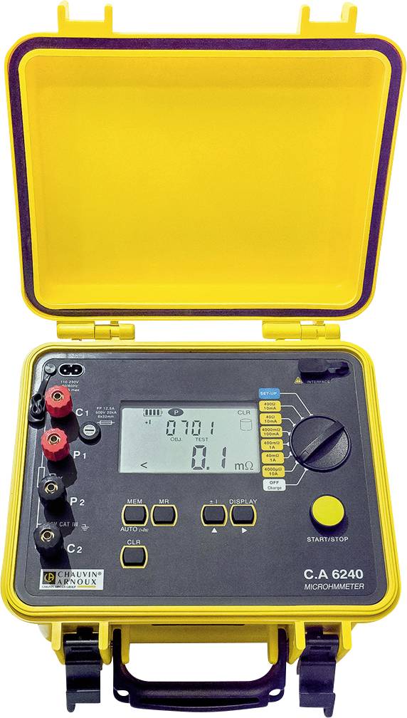 Chauvin Arnoux CA 6240 mikroommetar 1 µΩ - 400 Ω CAT III digitalni (LCD)