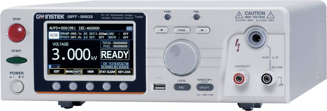 GW Instek GPT-9503 merač otpora izolacije 10 Ω 0,1 MΩ ~ 1 MΩ digitalni (LCD)