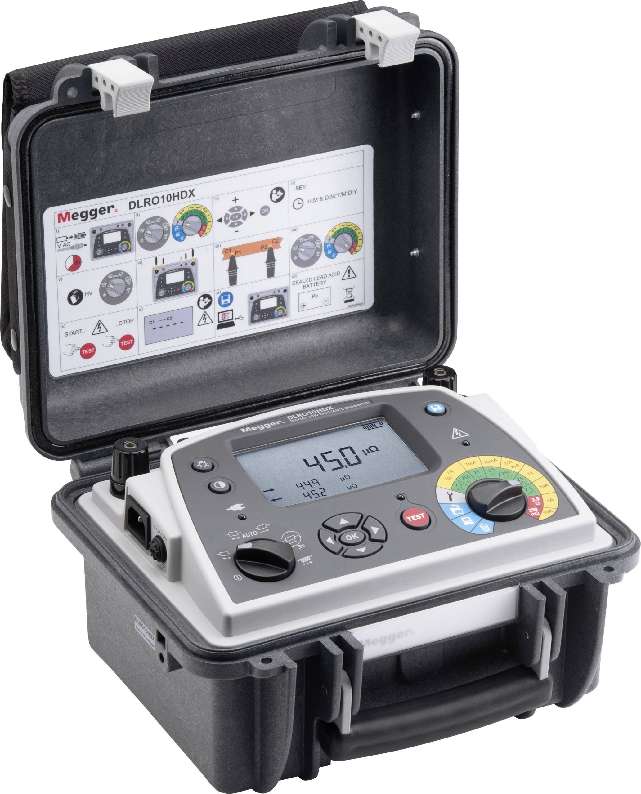 Megger DLRO10HDX ommetar 250 mΩ CAT III 300 V digitalni (LCD)