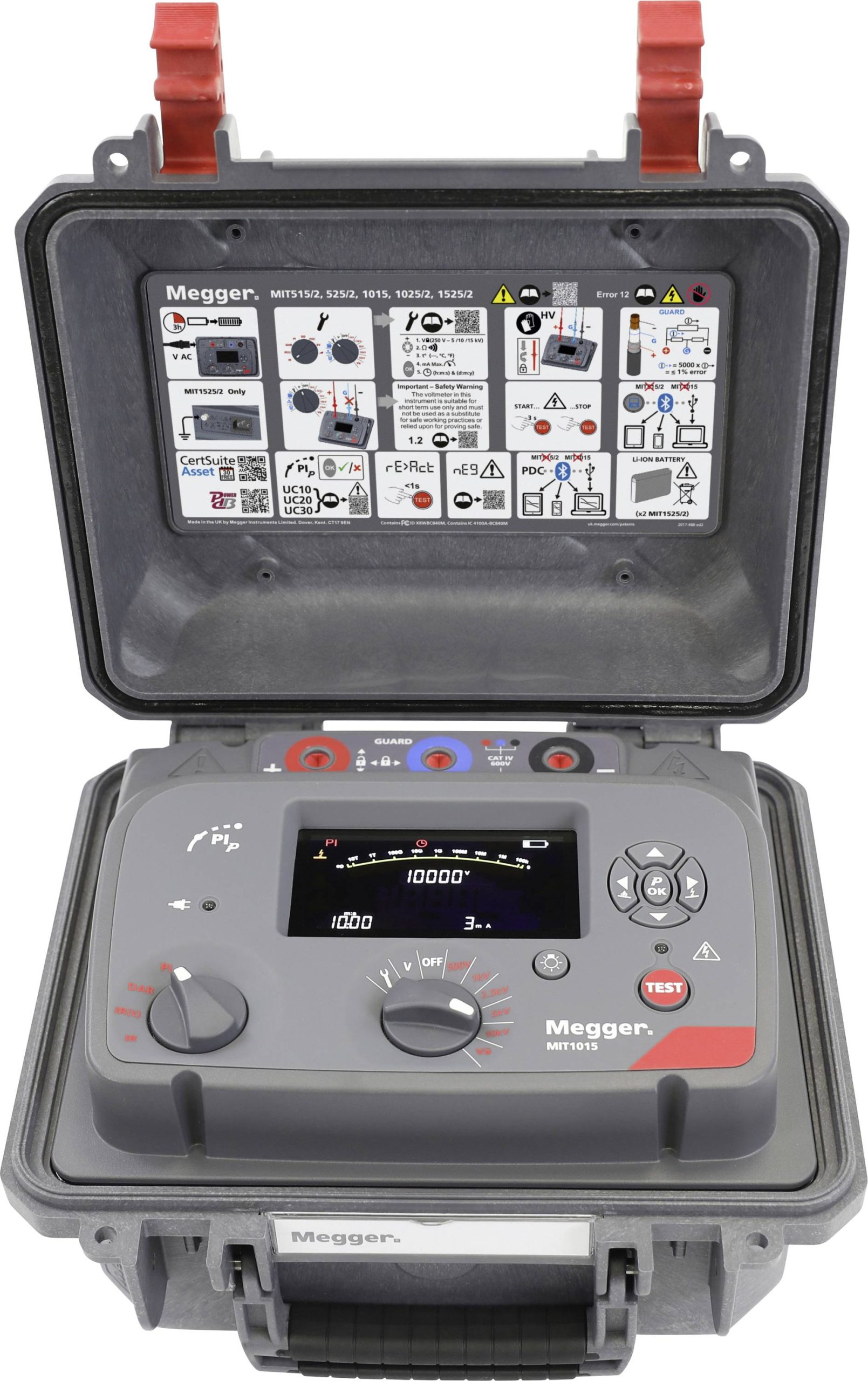 Megger MIT1015-EU merač otpora izolacije 5000 V, 10000 V 20 TΩ 10 kΩ do 20 TΩ