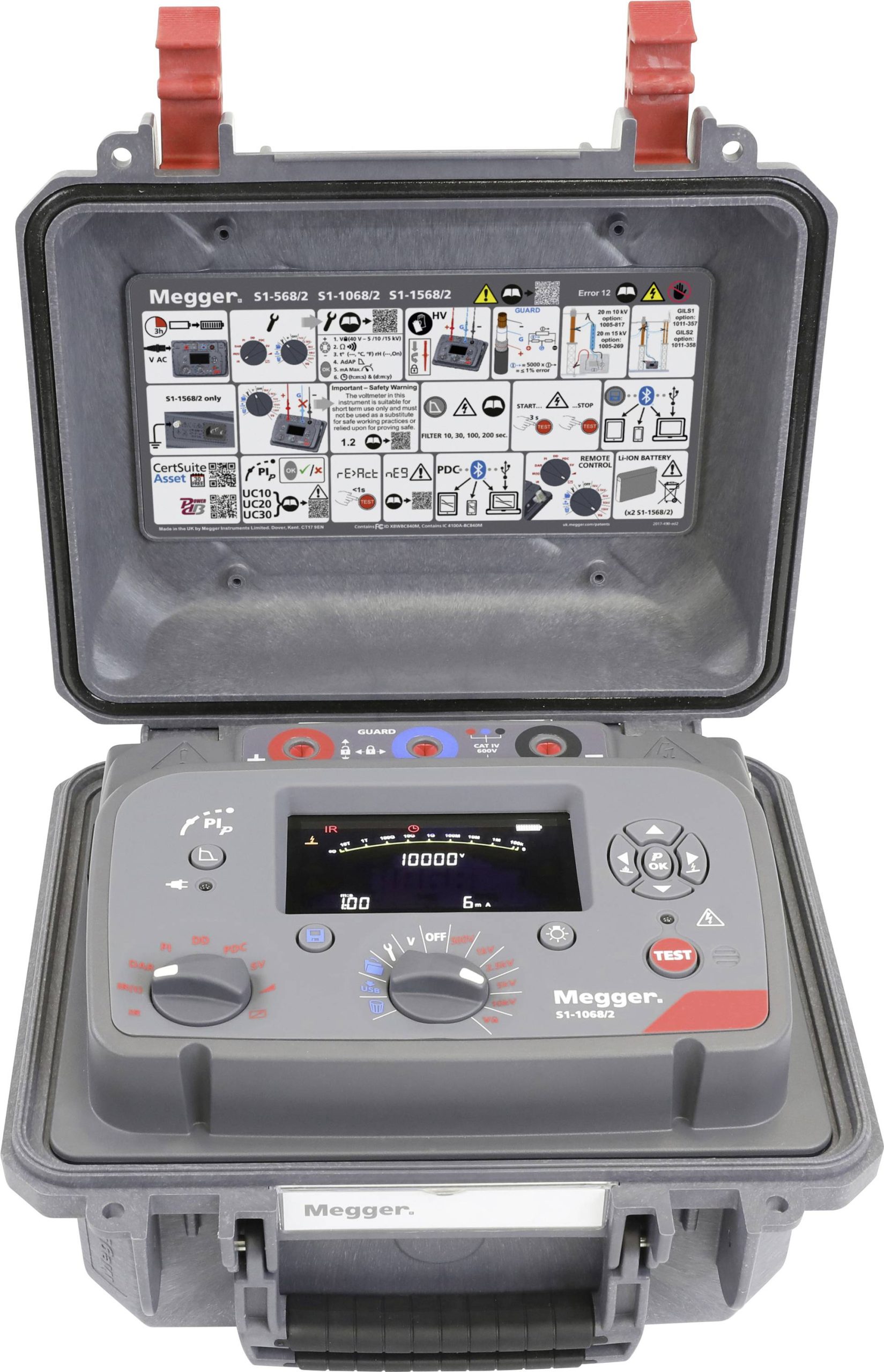 Megger S1-1068/2-EU merač otpora izolacije 35 TΩ 10 kΩ - 35 TΩ CAT IV 600 V