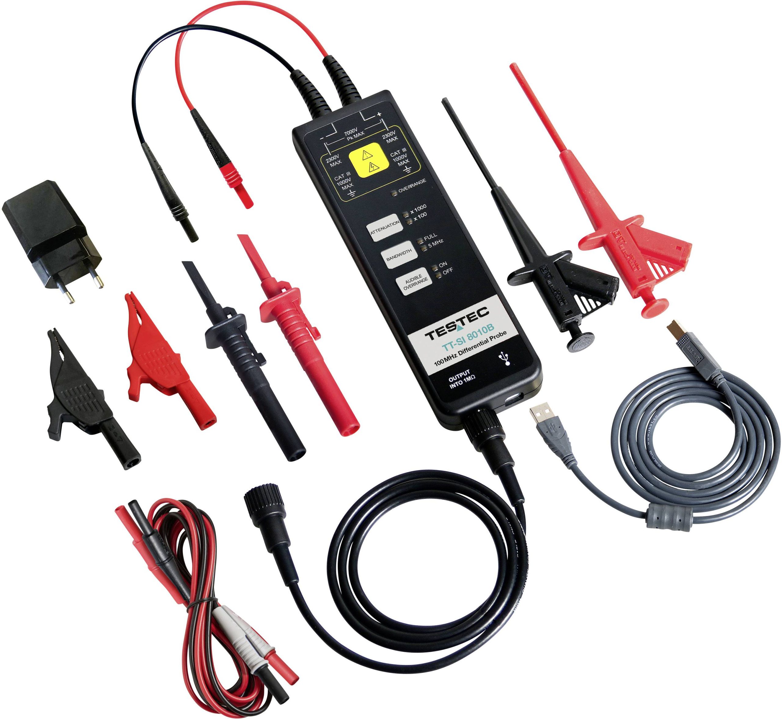 Testec 8010B diferencijalna merna sonda CAT III 1000 V 100 MHz