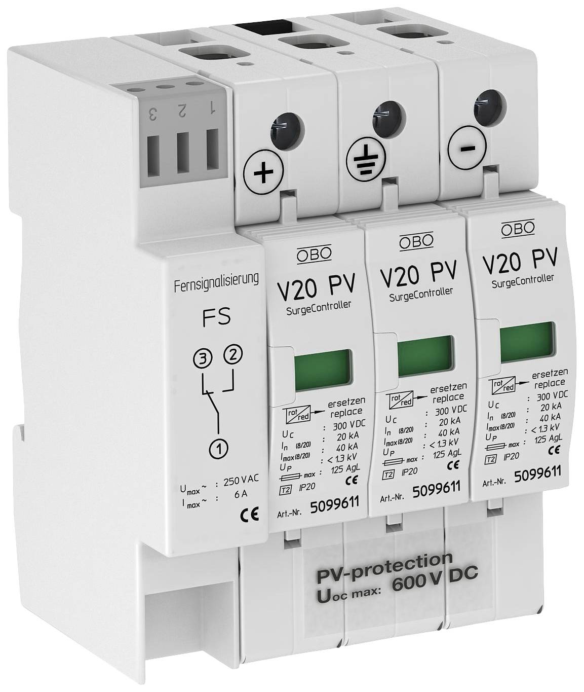 OBO Bettermann 5094576 V20-C 3PHFS-600