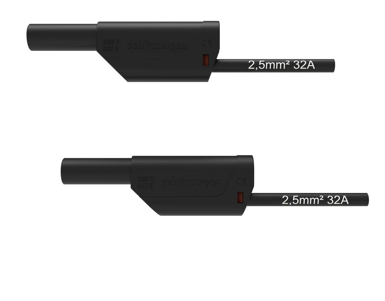 Schützinger spojni kabl 100 cm 2,5 mm² crna