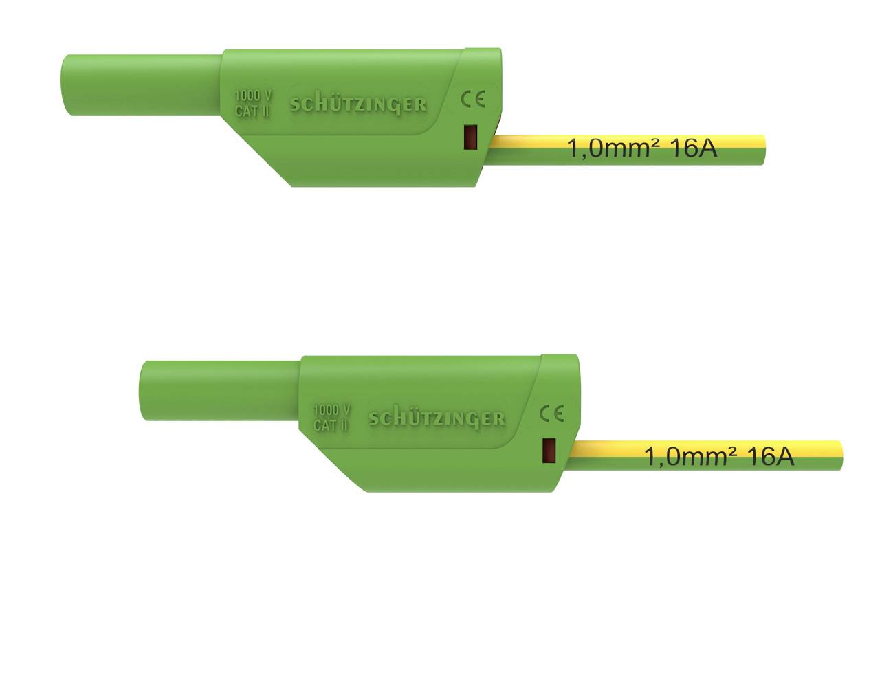 Schützinger SIL1 spojni kabl CAT II 1000 V 50 cm 1 mm² zeleno-žuta