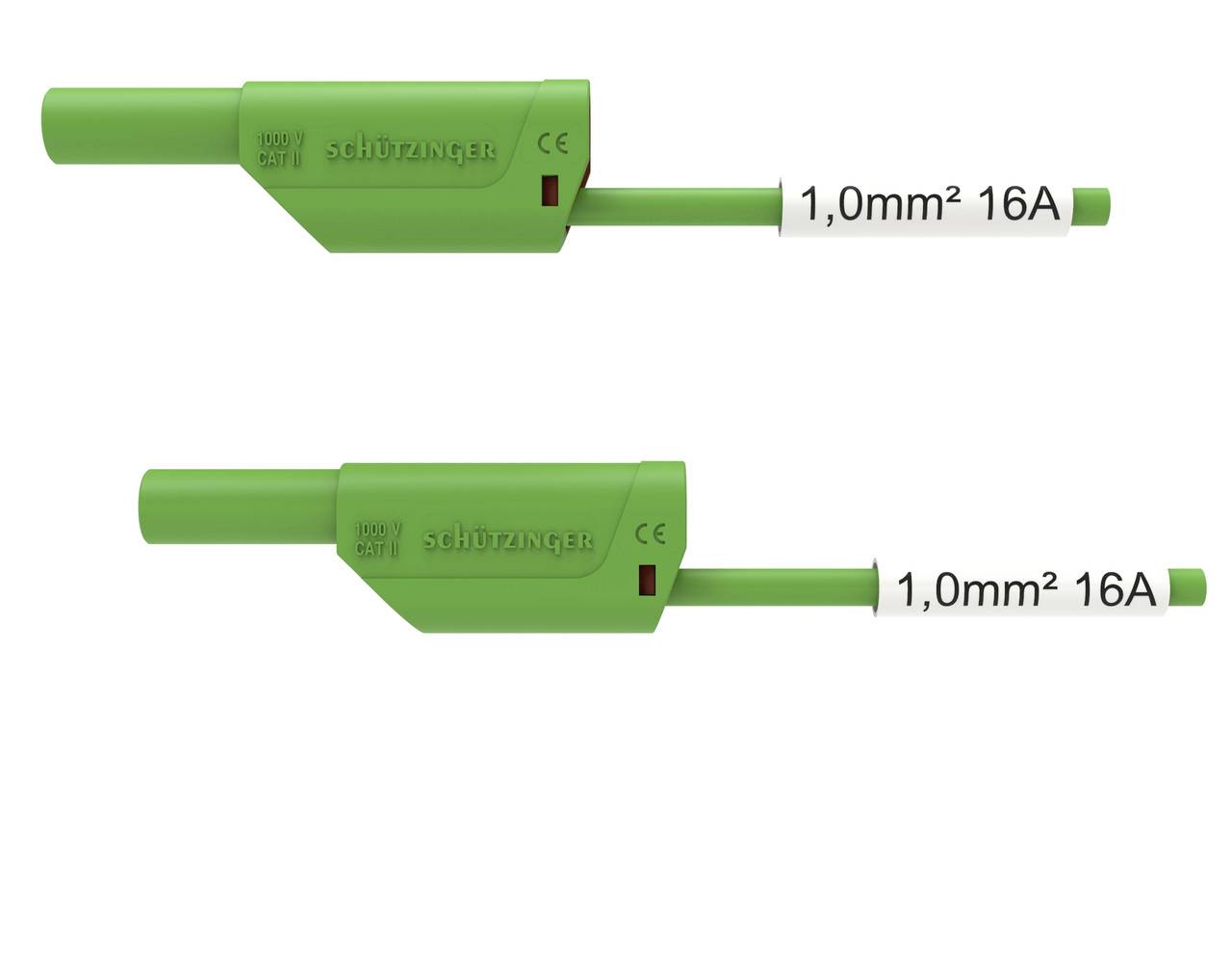 Schützinger SIL1 spojni kabl CAT II 1000 V 150 cm 1 mm² zelena