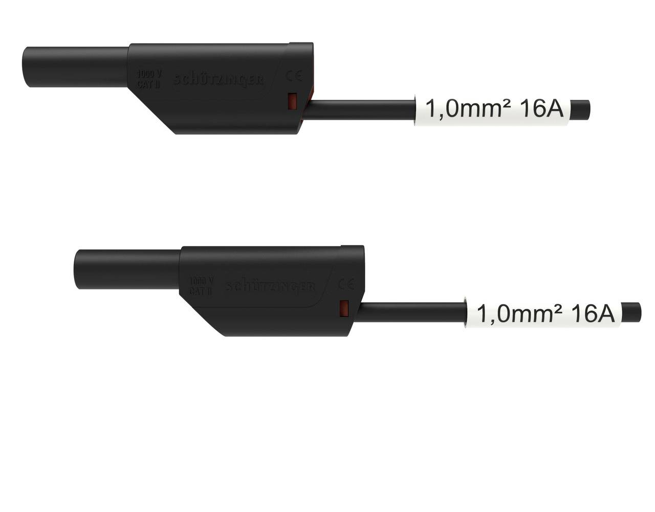 Schützinger SIL1 spojni kabl CAT II 1000 V 150 cm 1 mm² crna (3743541)