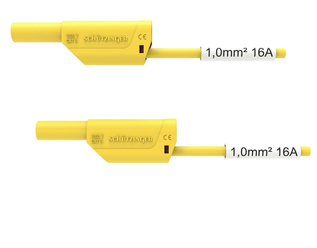 Schützinger SIL1 spojni kabl CAT II 1000 V 100 cm 1 mm² žuta