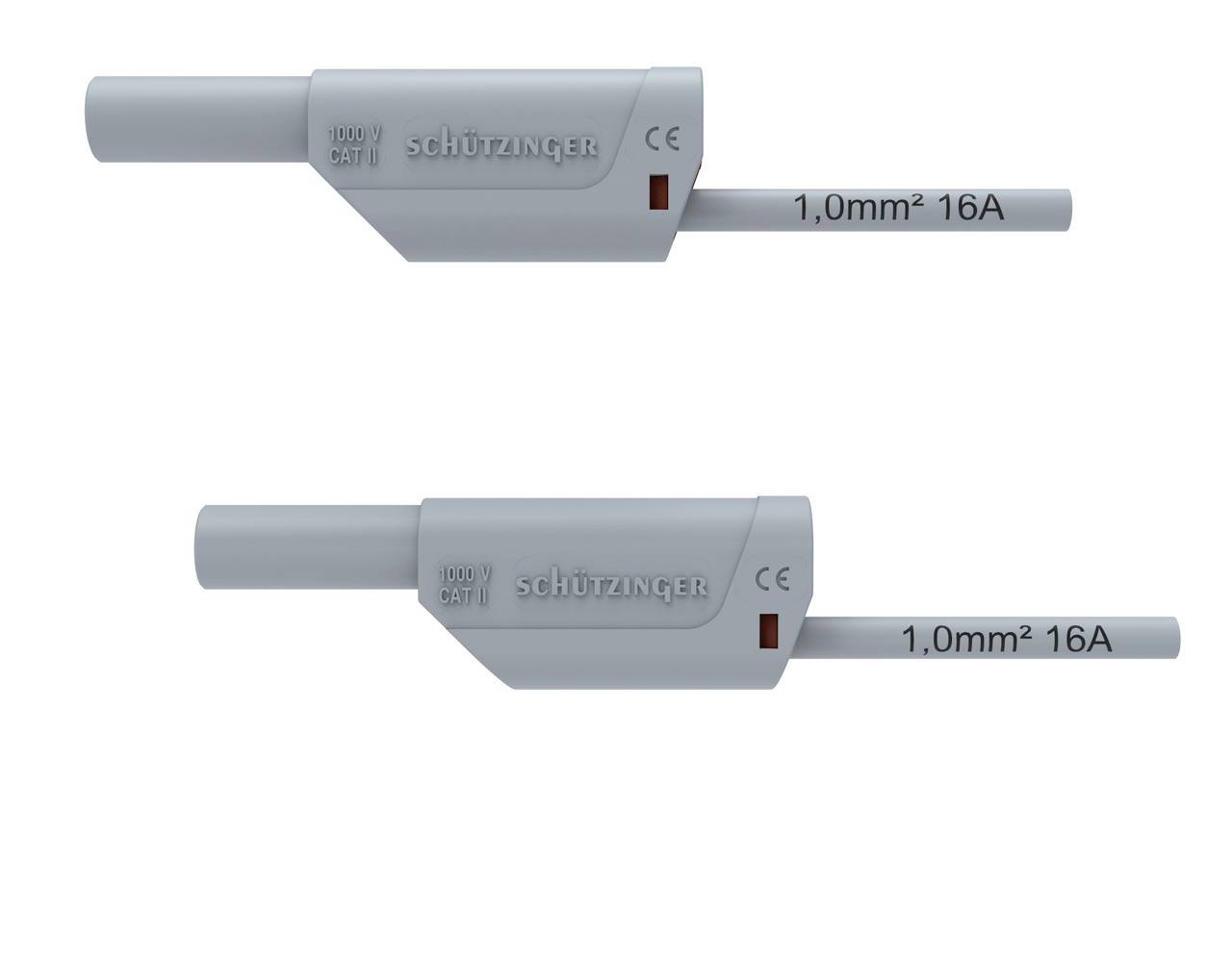 Schützinger SIL1 spojni kabl CAT II 1000 V 50 cm 1 mm² siva