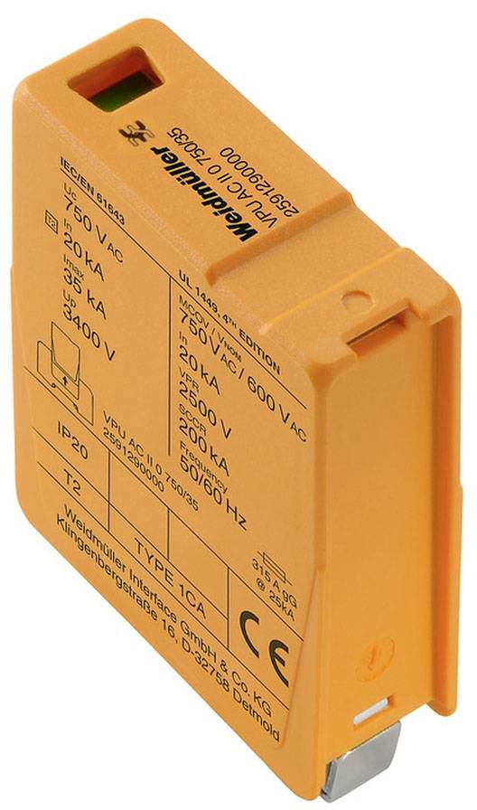 Weidmuller 2591290000 VPU AC II 0 750/35 rezervni