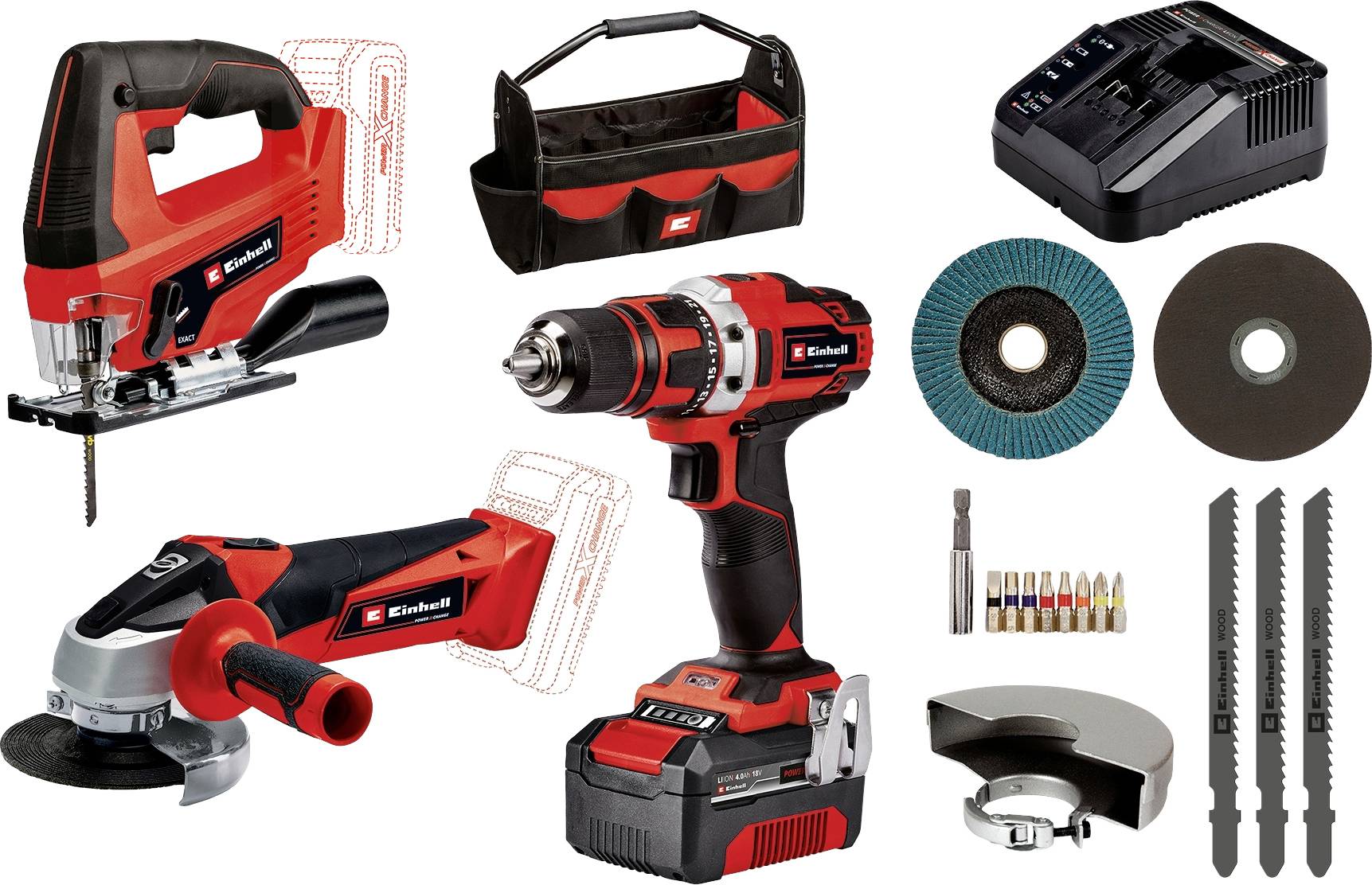 Einhell 4257241 set alata, u torbi