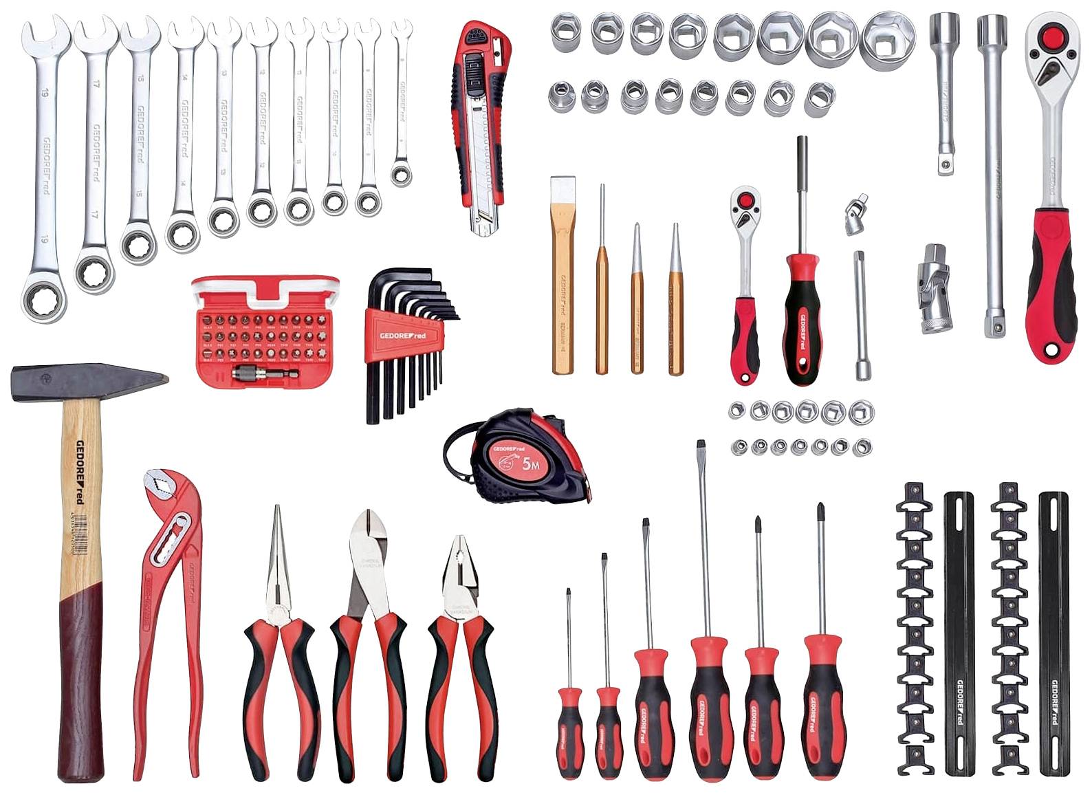 Gedore RED 3301645 set ključeva, čekića i klešta