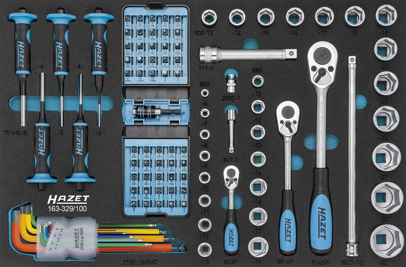 Hazet 163-329/100 set alata za kućne majstore, 100 delova