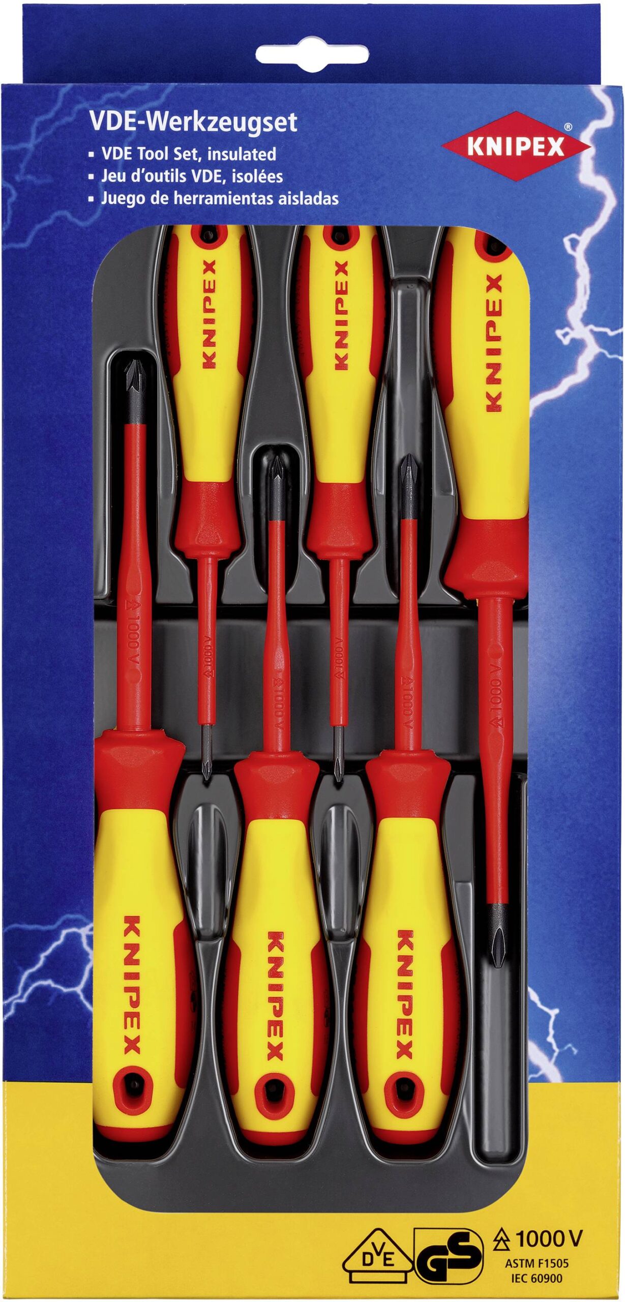 Knipex 00 20 12 V03 set odvijača, PZ/PH, 6 delova, VDE