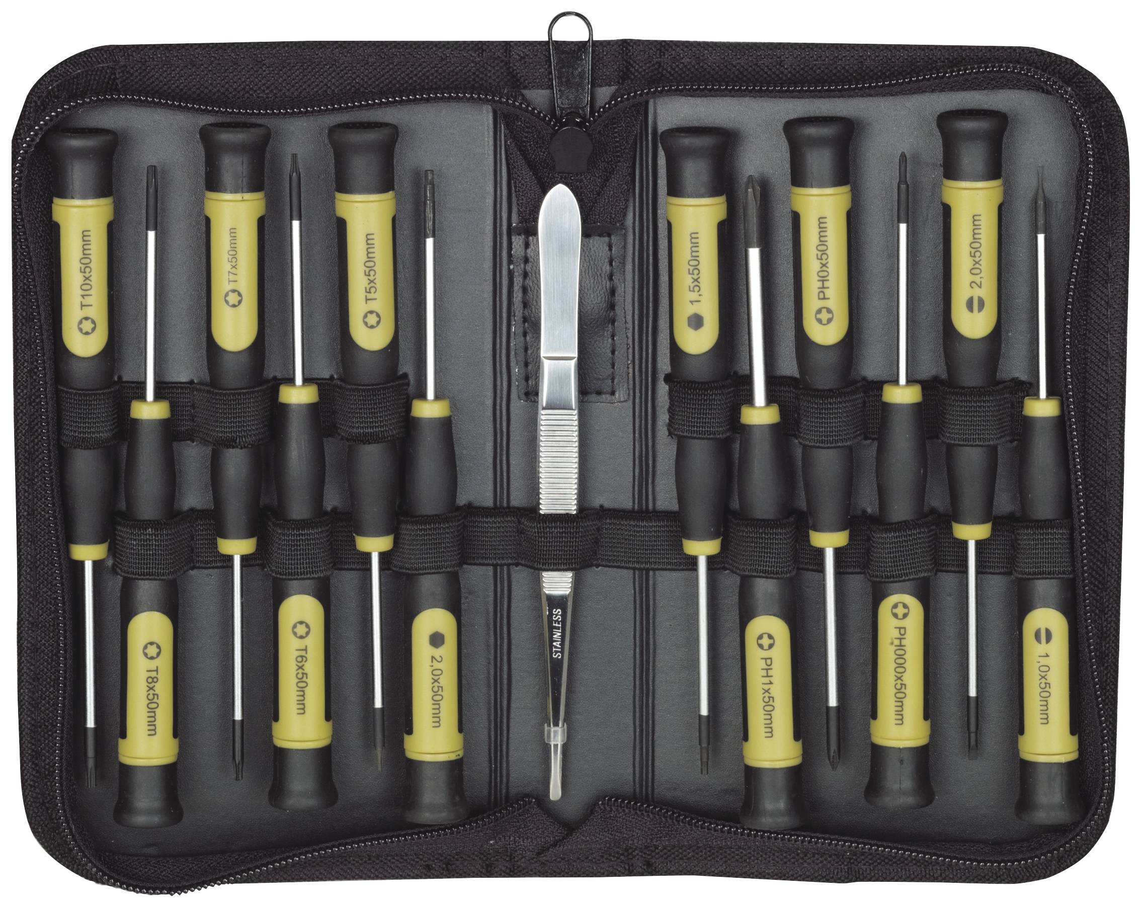 Proxxon MICRO-DRIVER set preciznih odvijača, pljosnati/PH/T-profil, 13 delova