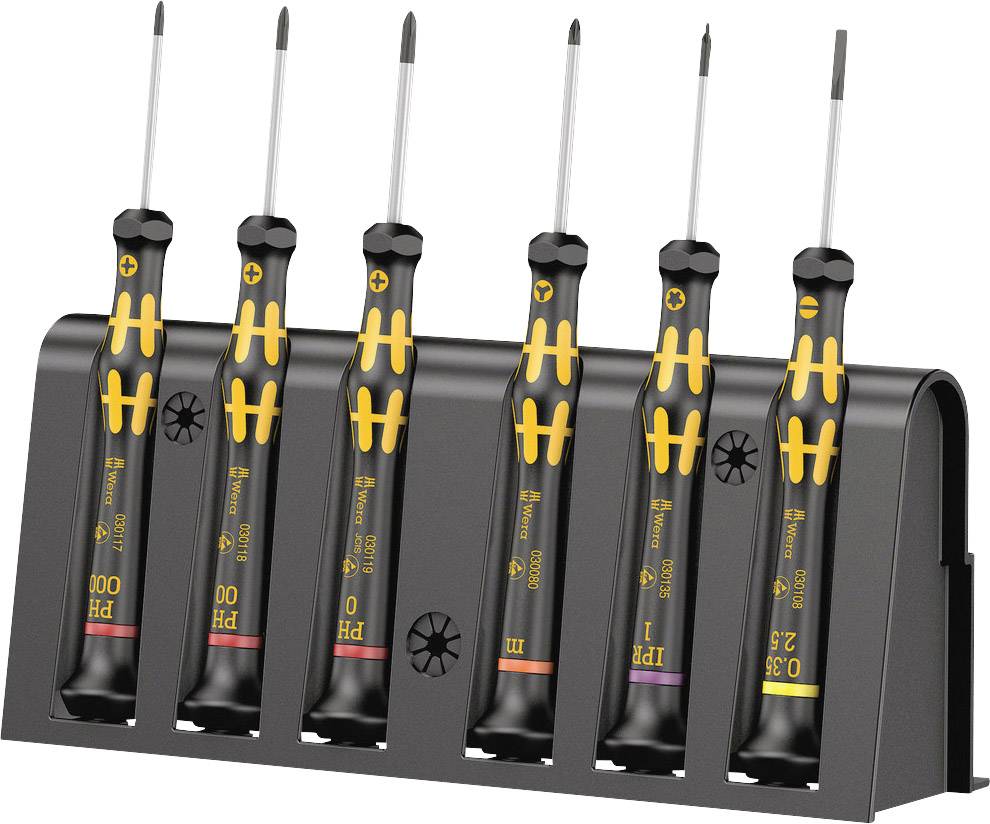 Wera 1550/6 set preciznih odvijača, ESD, pljosnati/PH/TORX Plus, 6 delova