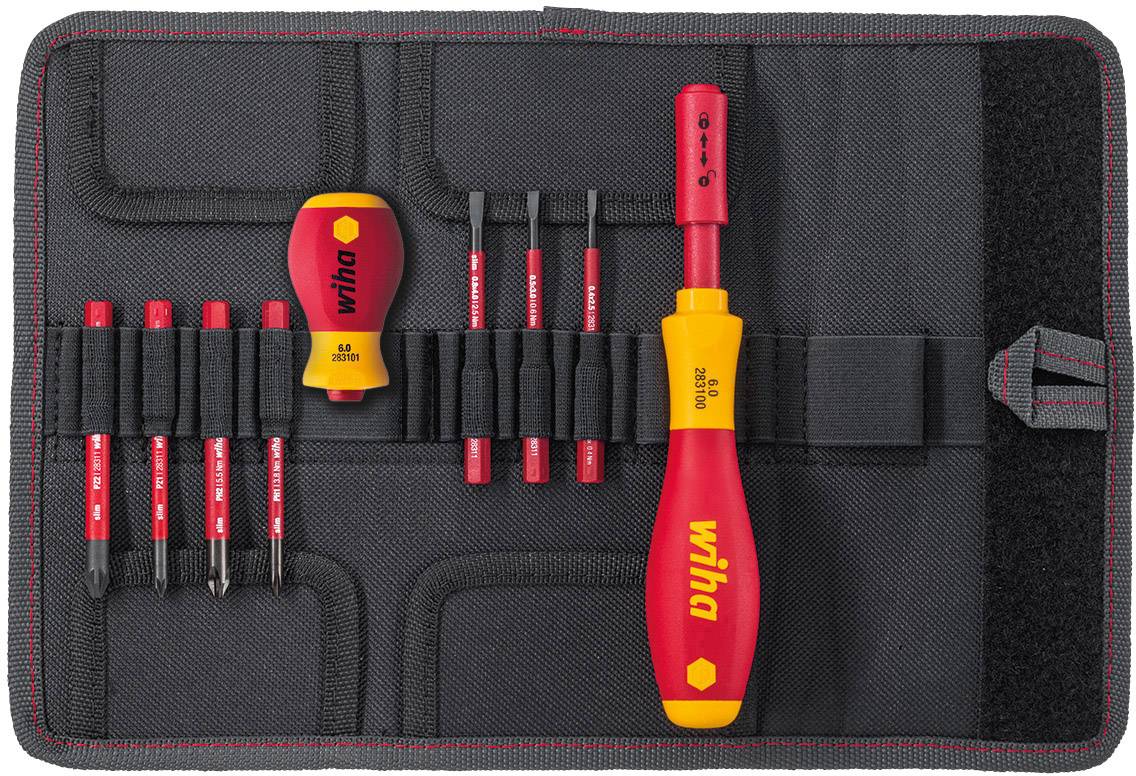 Wiha 41233 set odvijača, pljosnati/PZ/plus/minus, 10 delova, VDE 1000 V
