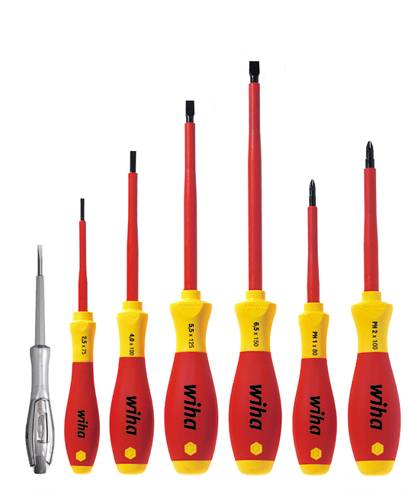 Wiha 00834 SoftFinish set odvijača, pljosnati/PH, 7 delova, VDE 1000 V