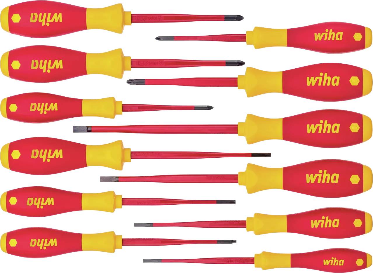 Wiha SoftFinish set odvijača, pljosnati/PZ/PH, 12 delova, VDE 1000 V