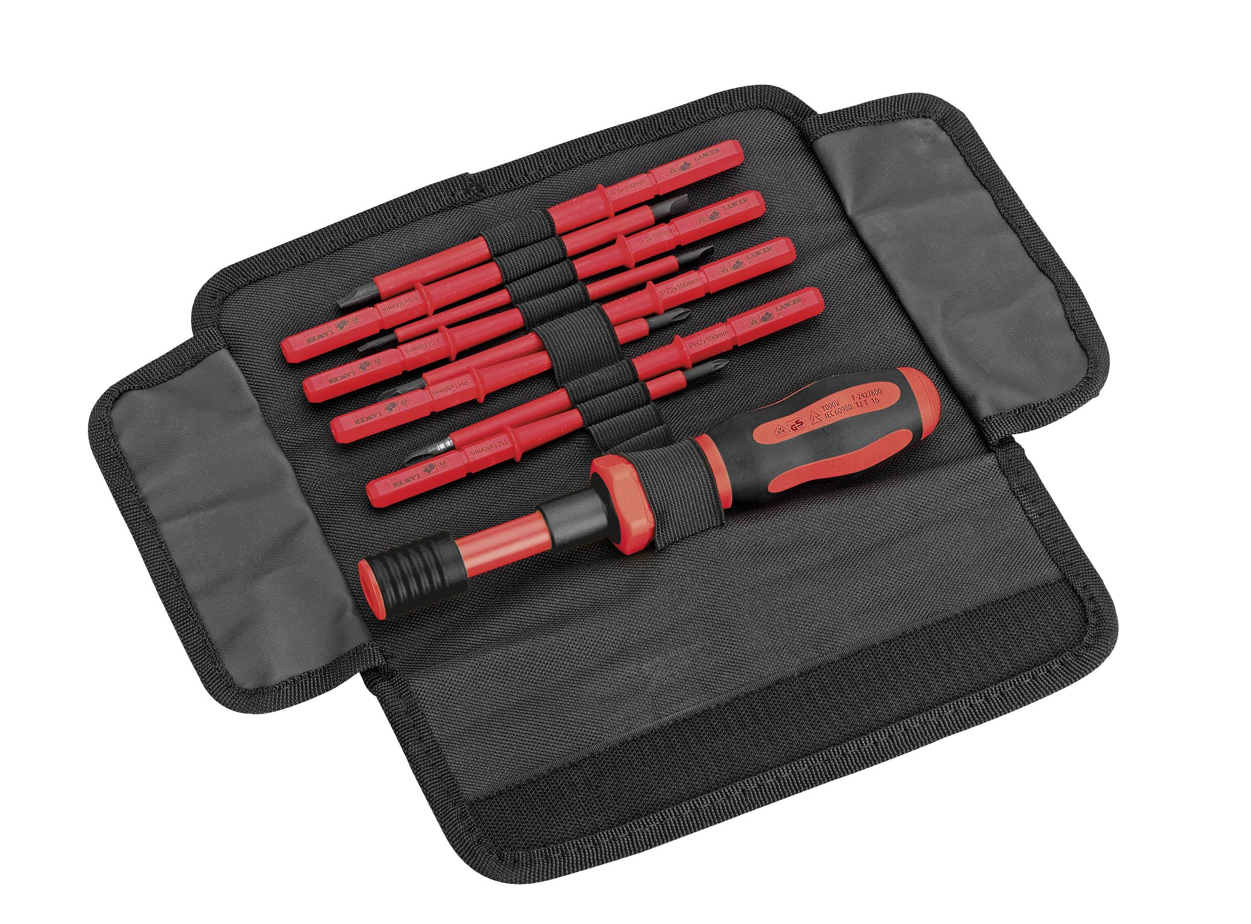 Cimco 114806 set moment odvijača za rad pod naponom, 9 delova, VDE 1000 V
