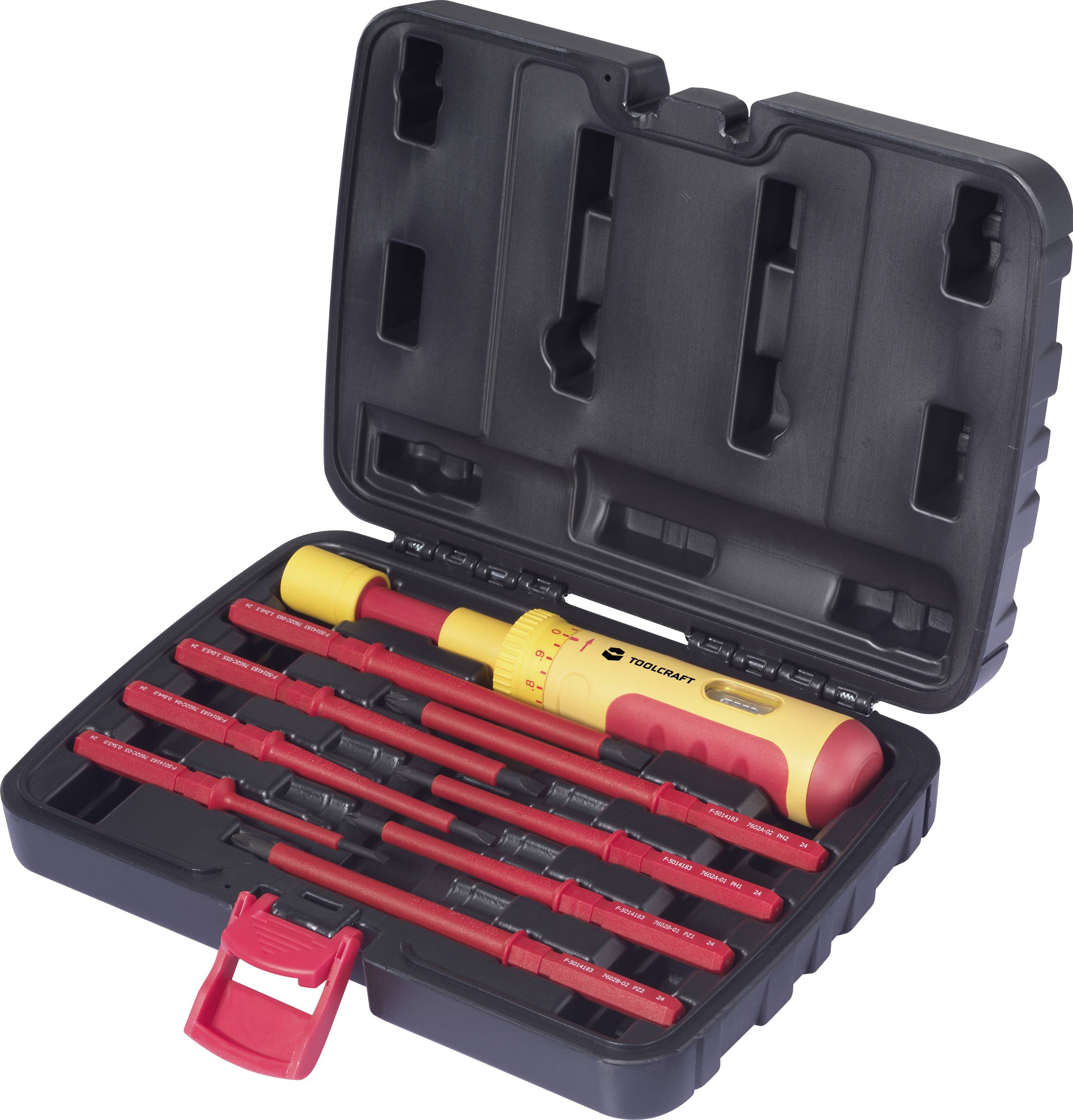 TOOLCRAFT TO-9991041 moment odvijač za rad pod naponom, 9 delova, VDE