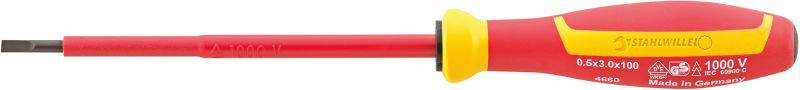 Stahlwille 4660 pljosnati odvijač, 3 mm, VDE 1000 V