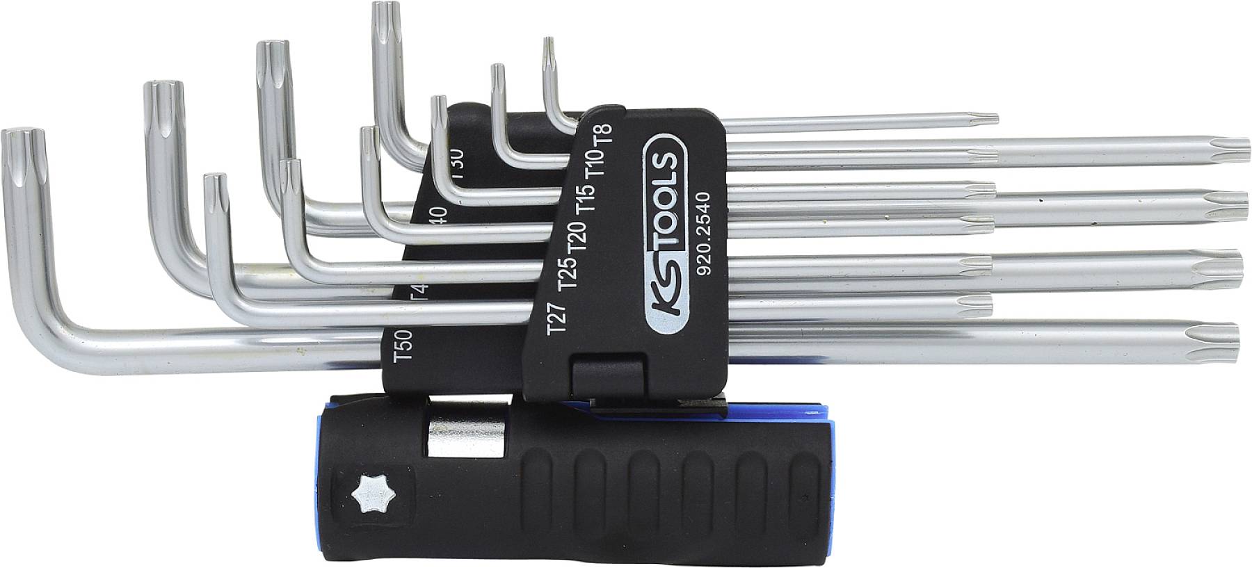 KS Tools 15 T 20 set ugaonih ključeva, TX, 10 delova, t-drška, hrom-vanadijum čelik