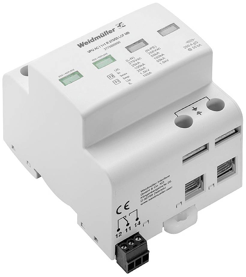 Weidmuller 2775000000 VPU AC I 1+1 R 275/25 LCF