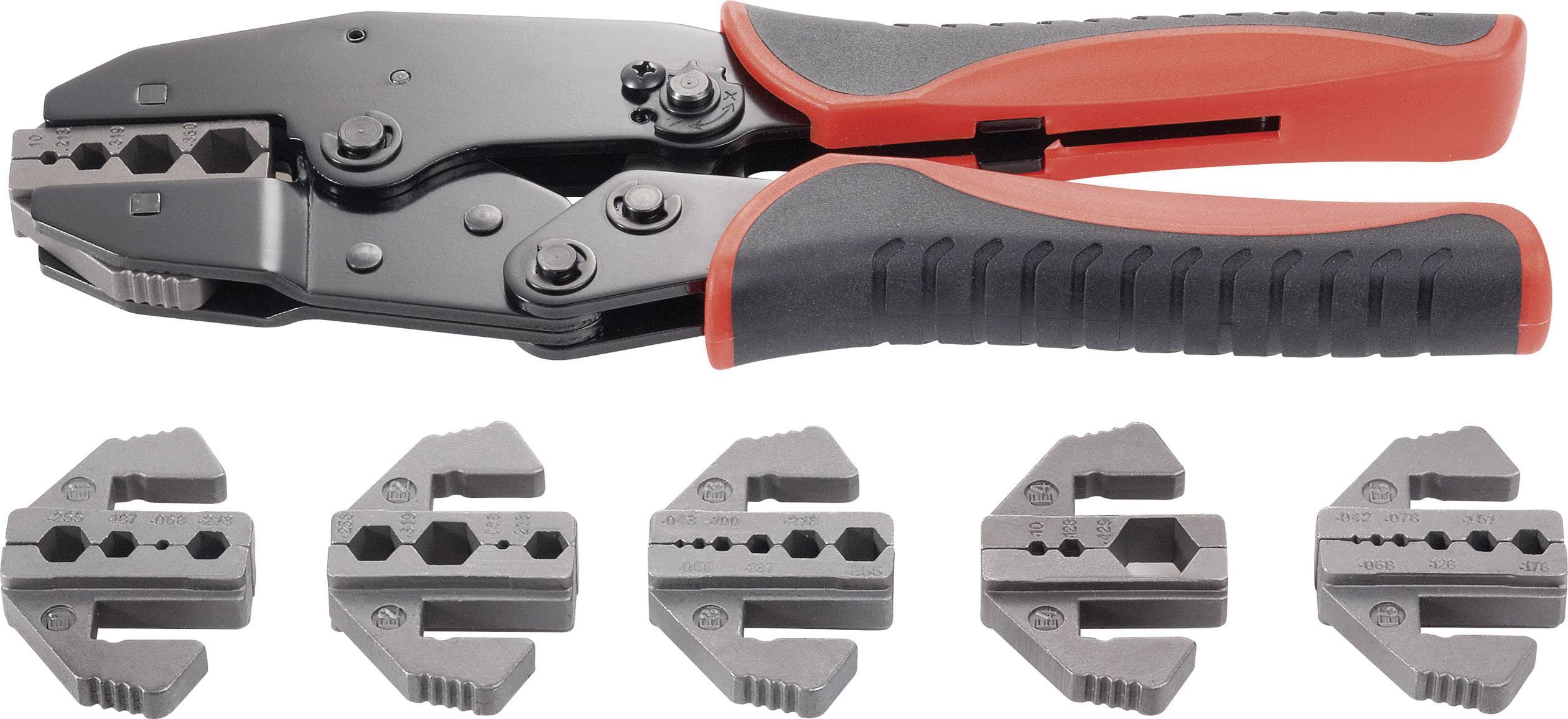 TOOLCRAFT krimp klešta, 7 delova