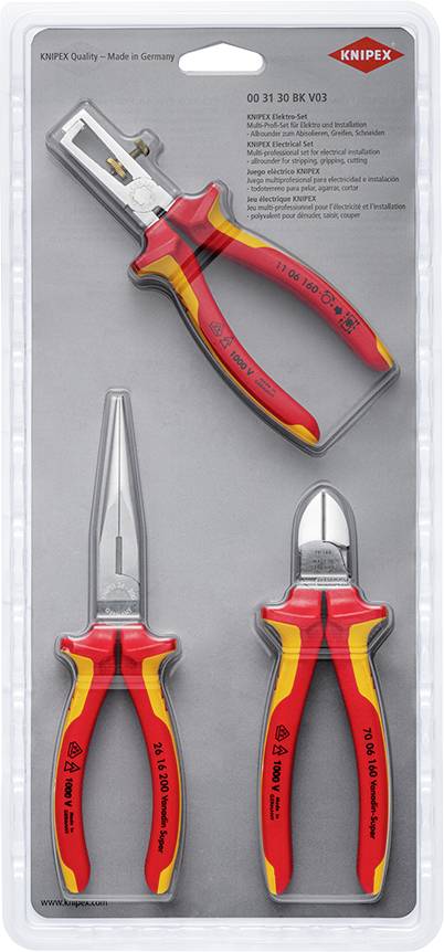 Knipex 00 31 30 BK V03 set klešta, 3 dela