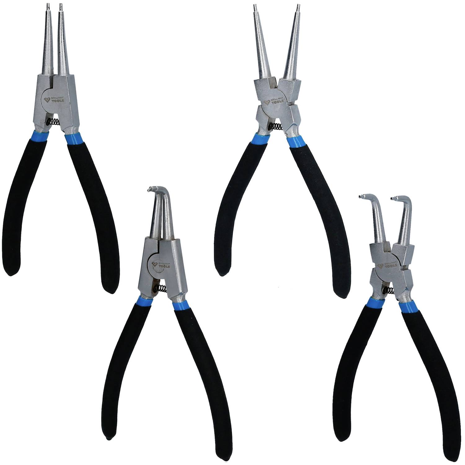 Brilliant Tools BT067900 set klešta za sigurnosne prstenove, 4 dela