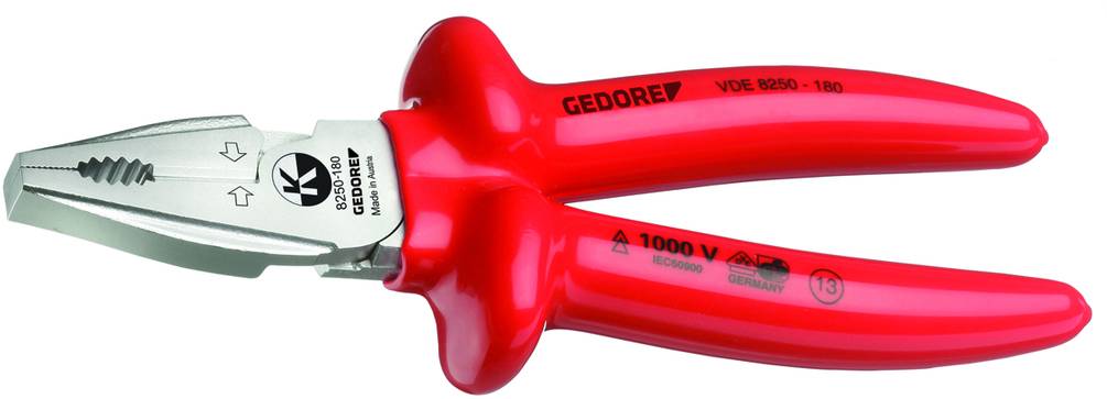 Gedore 1429582 ojačana kombinovana klešta, VDE