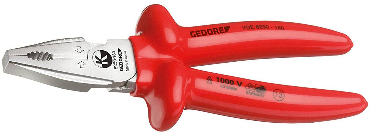 Gedore 6720250 ojačana kombinovana klešta, VDE