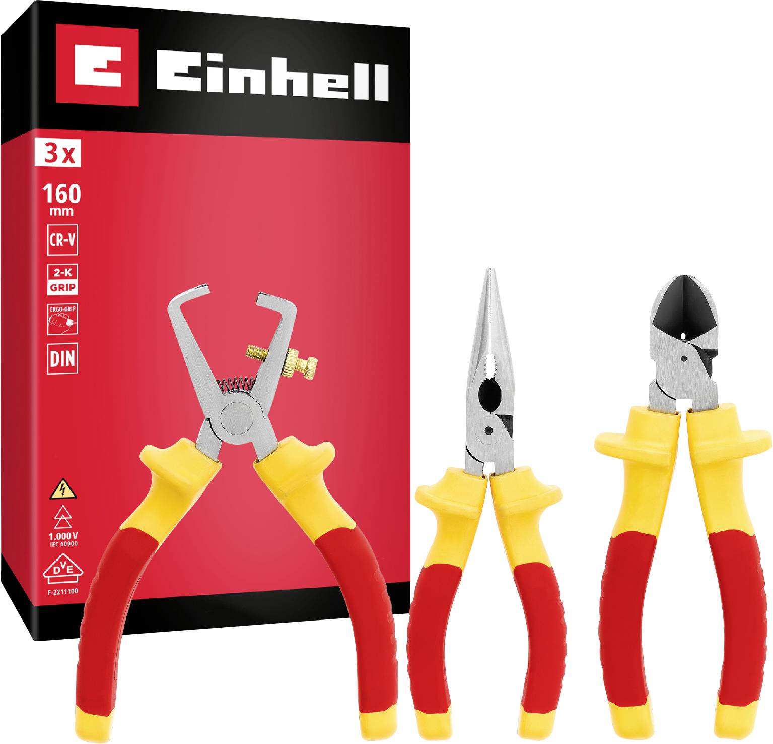 Einhell 370540 set klešta, 3 dela