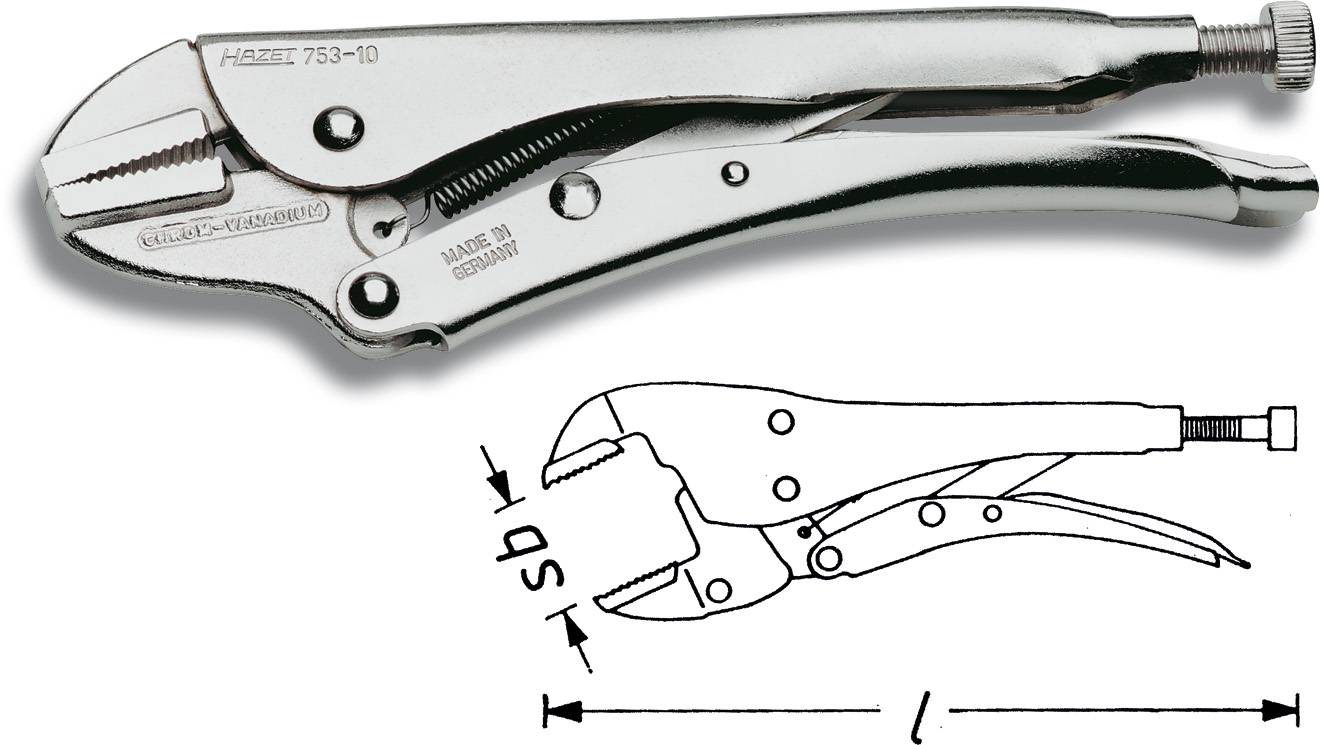 Hazet 753-10 grip klešta, 40 x 250 mm