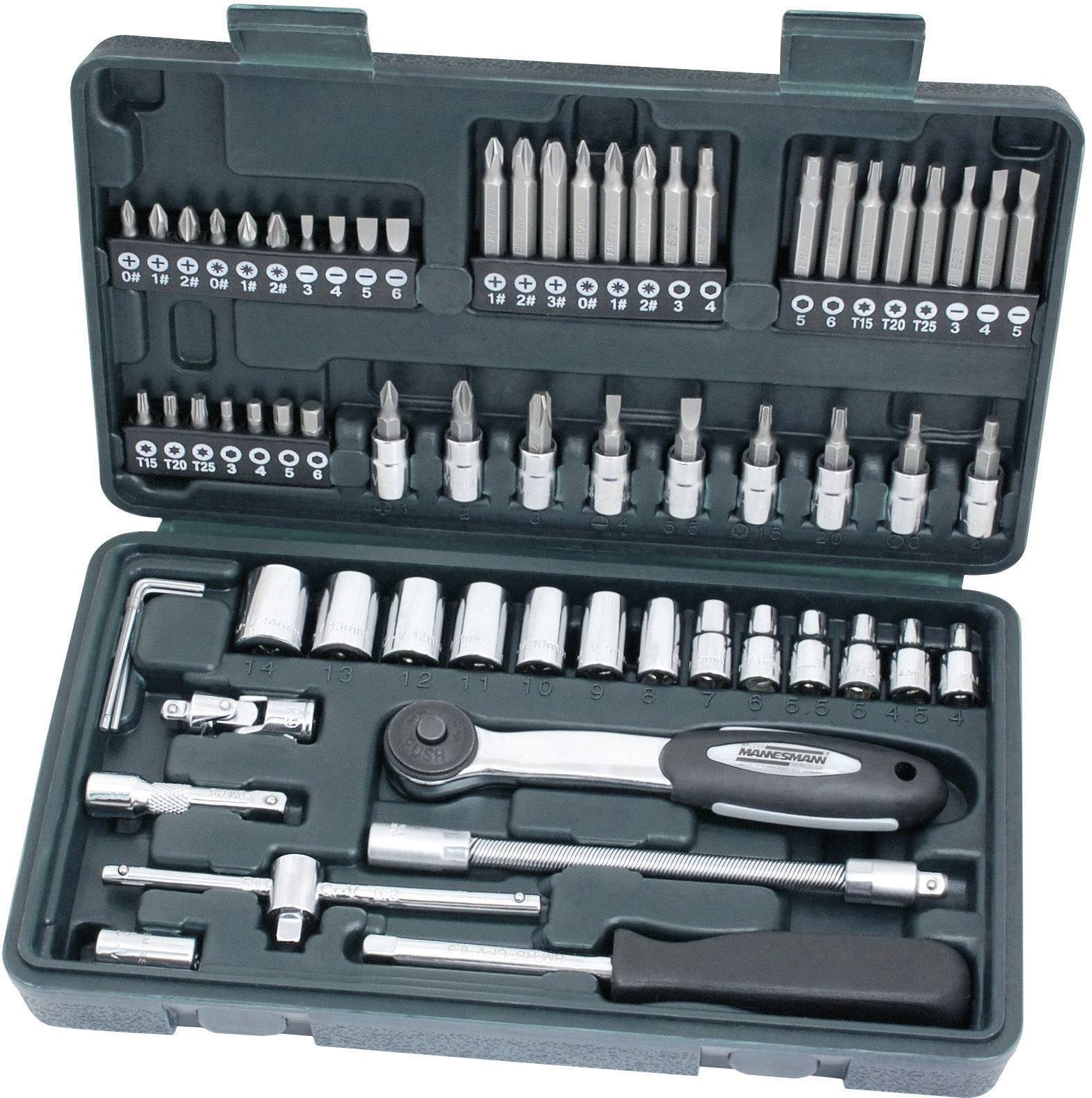 Brüder Mannesmann M29165 set nasadnih ključeva, 1/4″ (6,3 mm), 65 delova