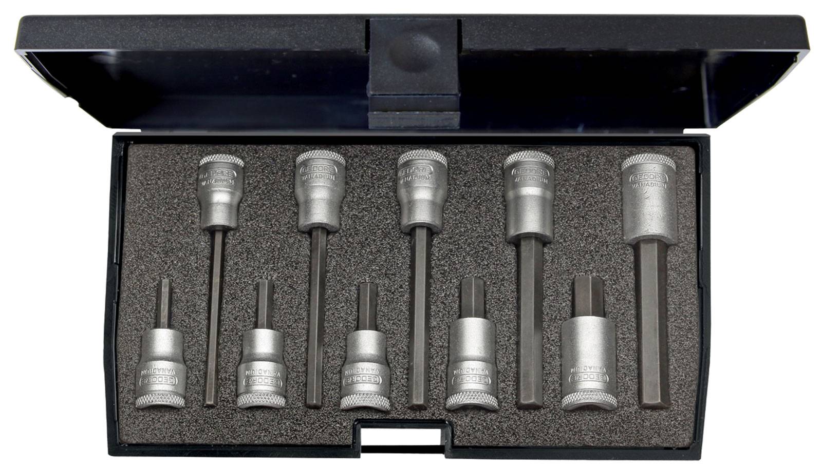 Gedore 1509918 set umetaka za nasadni ključ, unutrašnji šestougaoni, 10 delova
