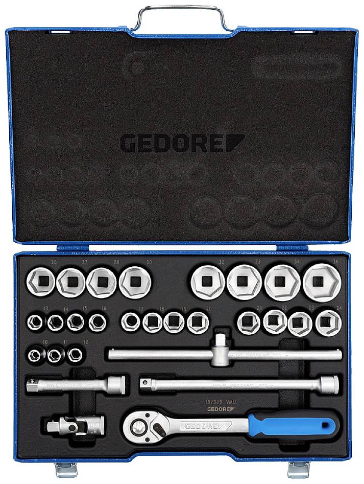 Gedore 2682869 set nasadnih ključeva, 1/2″ (12,5 mm), 28 delova