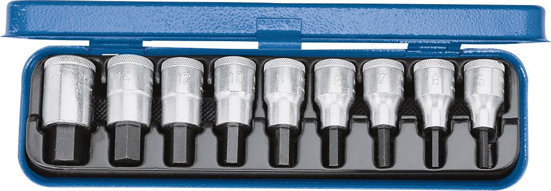 Gedore 6156250 set umetaka za nasadni ključ, unutrašnji šestougaoni, 9 delova