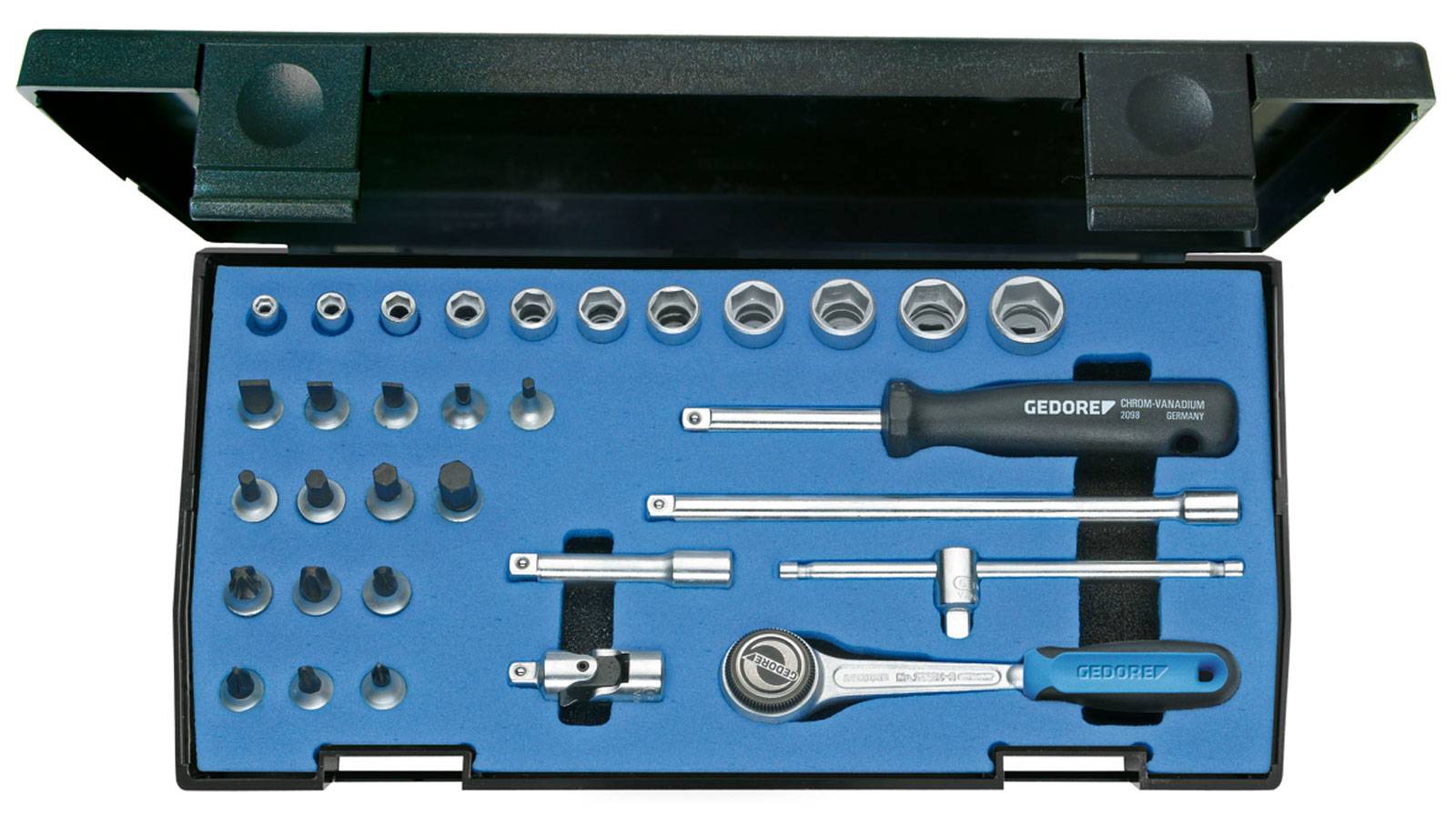 Gedore 6174150 set nasadnih ključeva, 1/4″ (6,3 mm), 32 dela