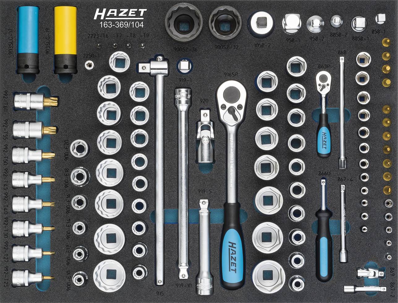 Hazet 163-369/104 set nasadnih ključeva, 3/4″ (20 mm), 105 delova