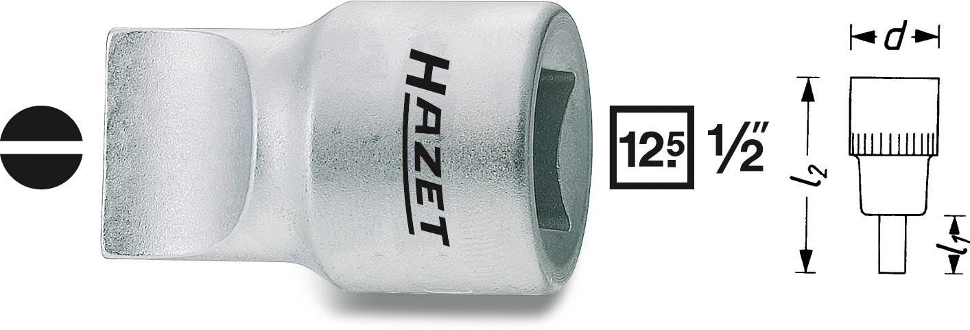 Hazet 980-3X19 umeci za odvijač, pljosnati, 1/2"