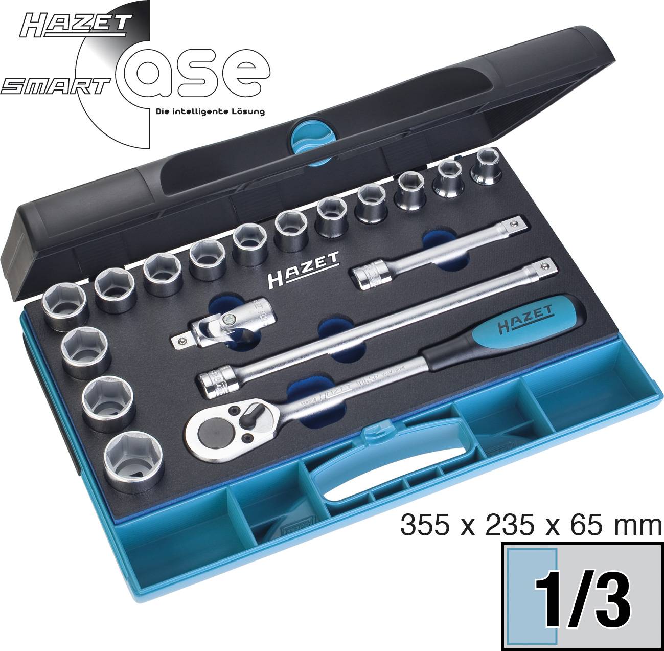 Hazet set nasadnih ključeva, 1/2″ (12,5 mm), 18 delova
