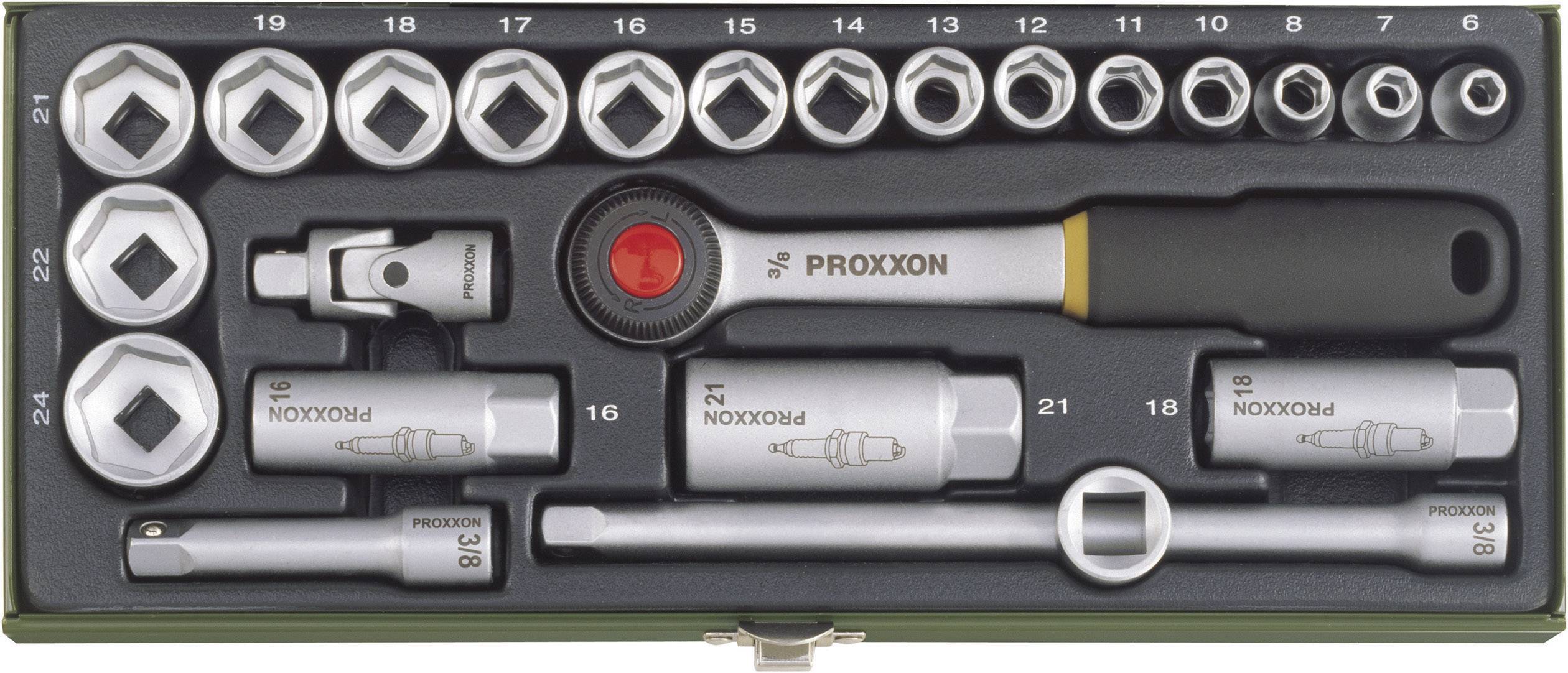 Proxxon Industrial 23110 set nasadnih ključeva, 3/8″ (10 mm), 24 dela