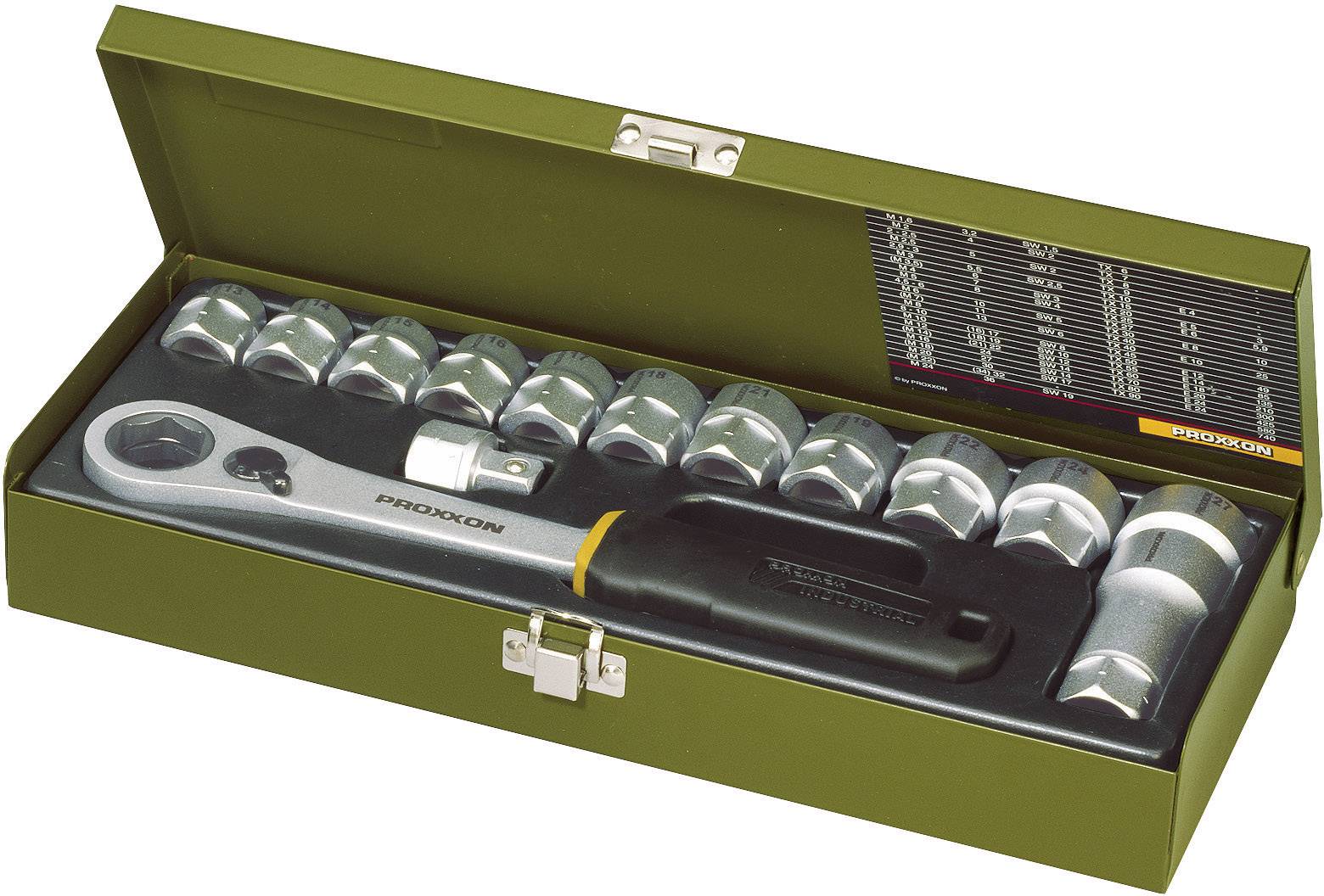 Proxxon Industrial 23604 23 604 set nasadnih ključeva, 1/2″ (12,5 mm), 14 delova