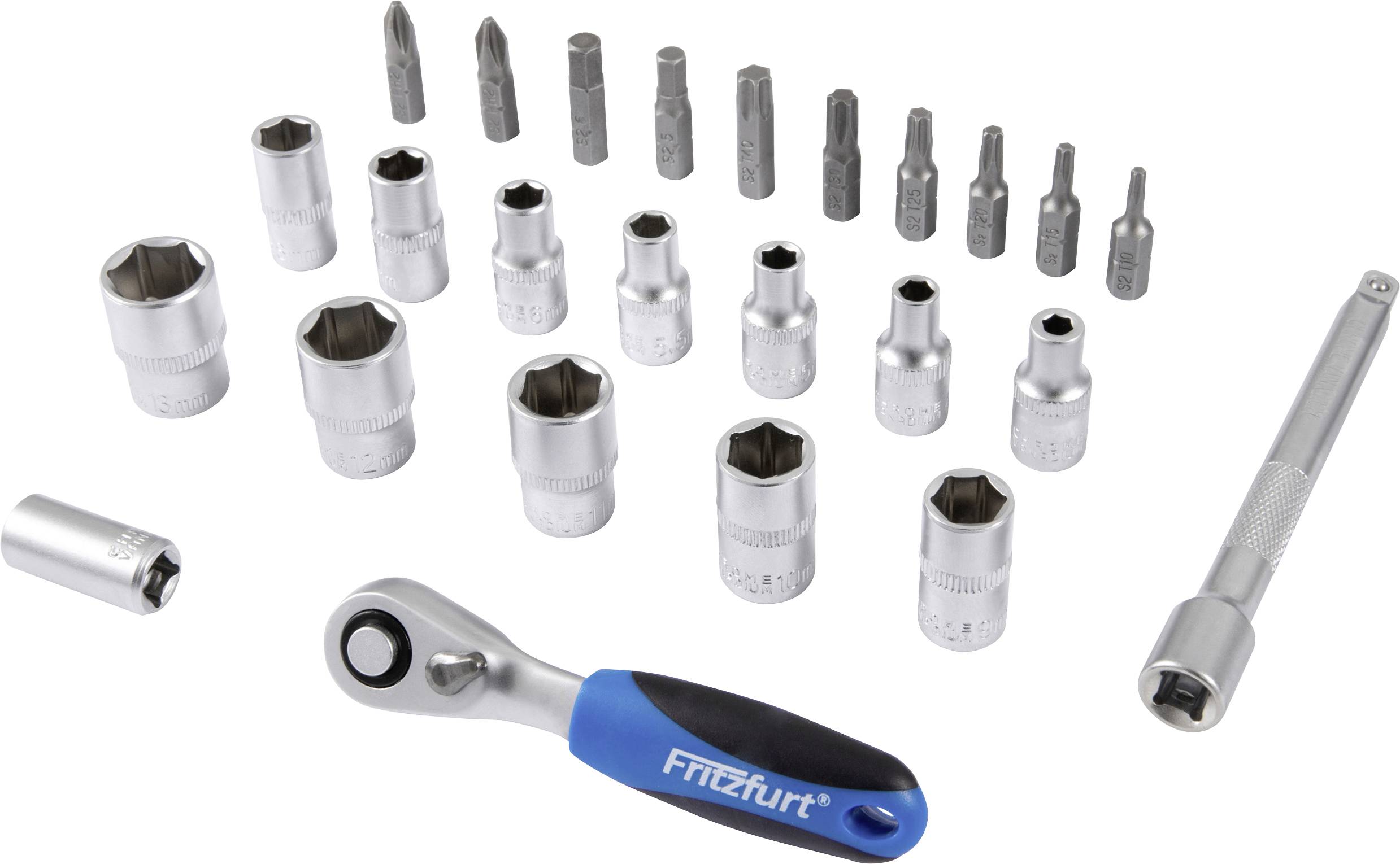 Set nasadnih ključeva, 1/4″ (6,3 mm), 25 delova